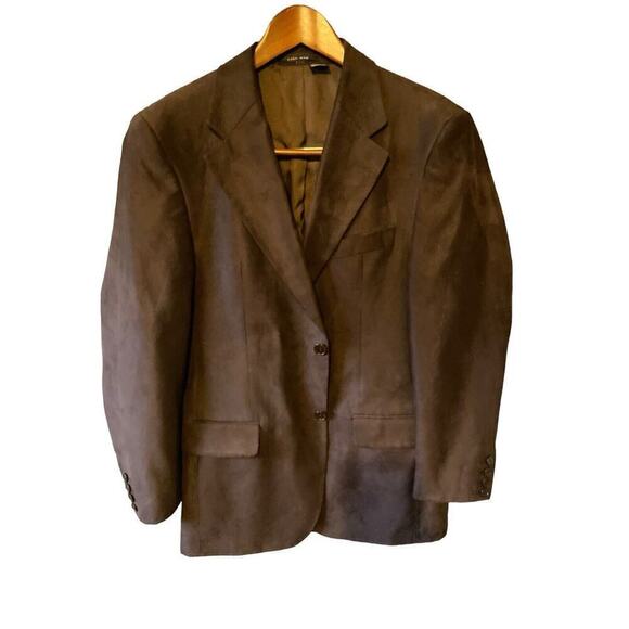Zara Mens size 36 Brown Velvet Sport Coat Cotton Blazer pockets Jacket solid - Picture 1 of 13